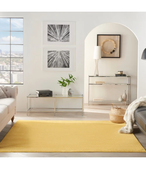 Nourison Essentials Yellow Area Rug NRE01-Yellow
