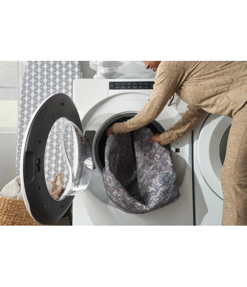 Nicole Curtis Machine Washable Series 1 Area Rug SR101 Blue 2' x 4'