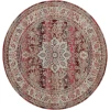 Nourison Home Vintage Kashan VKA01 Red 6 ft. Round Area Rug