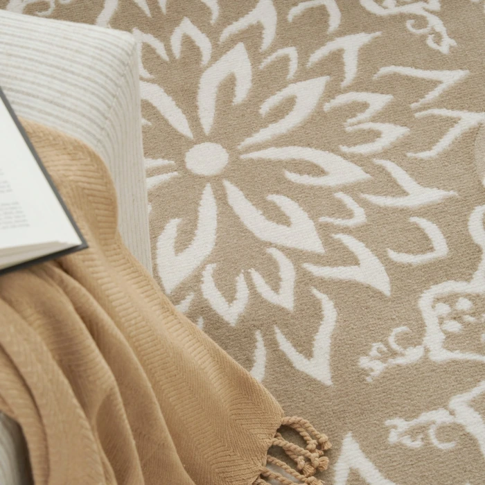 Nourison Jubilant Taupe JUB06 9 ft. X 12 ft. Rect. Rug