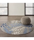Nourison Aloha Round Area Rug ALH18-Grey/Blue