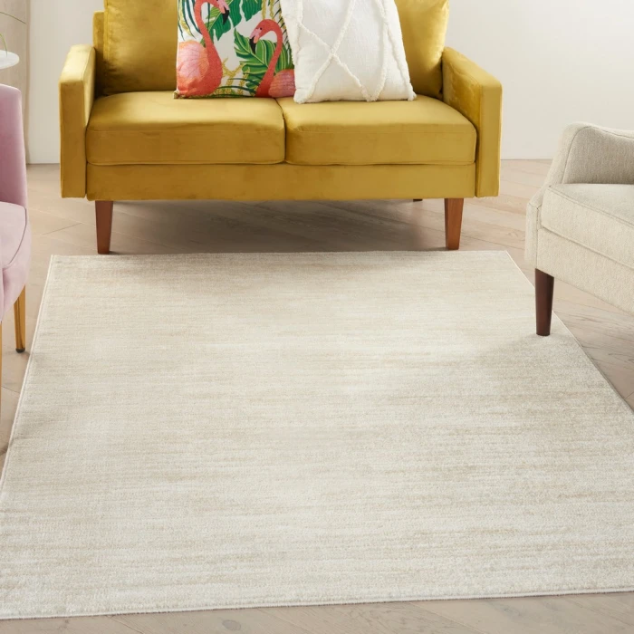Nourison Essentials Ivory Beige Area Rug NRE01-Ivory Beige