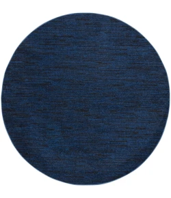 Nourison Home Nourison Essentials NRE01 Midnight Blue 6 ft. Round Area Rug