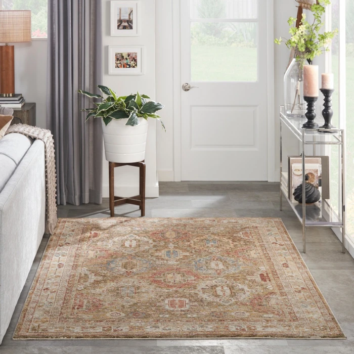 Nourison Sahar Green SHR01 5 ft. X 8 ft. Rect. Rug