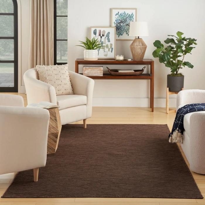 Nourison Washable Solutions Mocha WSL01 7 ft. X 10 ft. Rect. Rug