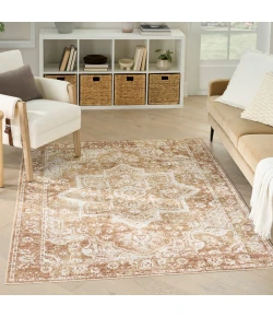 Nourison Home Astra Machine Washable ASW12 Rust 5 ft. 3 in. X 7 ft. Area Rug