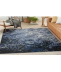 Nourison Passion Light Blue Black PSN10 6 ft. X 9 ft. Rectangle Rug