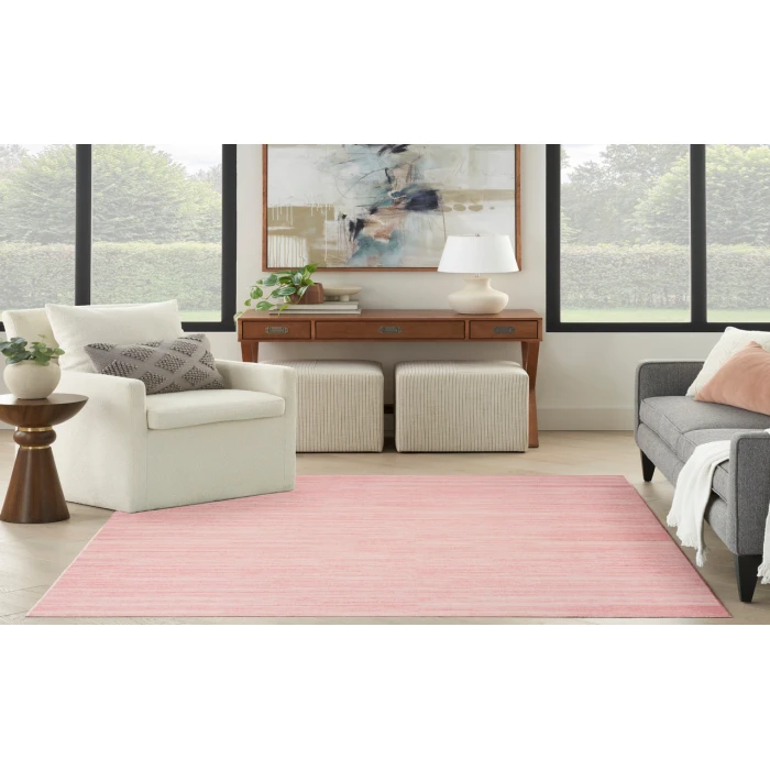 Nourison Washable Essentials Pink WAE01 5 ft. 3 in. X 7 ft. 3 in. Rectangle Rug