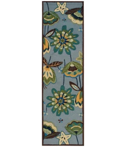 Nourison Home Fantasy FA12 Aqua 2 ft. 3 in. X 8 ft. Area Rug