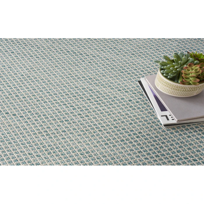 Nourison Courtyard Ivory Aqua COU01 8 ft. Square Rug