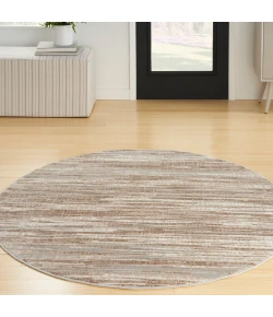 Nourison Home Elation ETN01 Ivory Grey 5 ft. 3 in. Round Area Rug