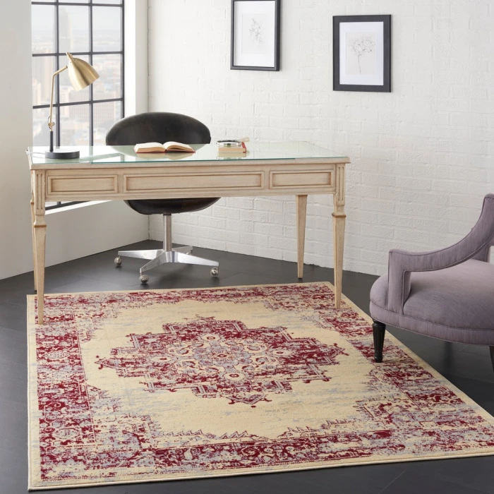 Nourison Grafix Area Rug GRF14-Cream/Red