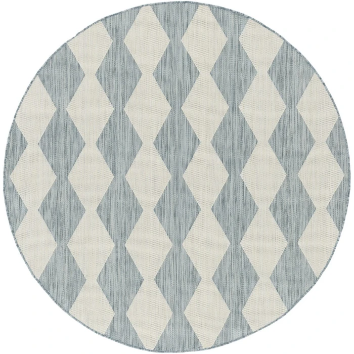 Nourison Positano Aqua POS04 4ft. Round Rug