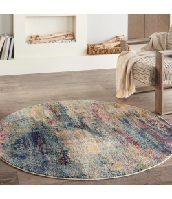 Nourison Home Celestial CES16 Multicolor 5 ft. 3 in. Round Area Rug