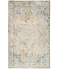 Nourison Astra Machine Washable Beige Blue ASW12 5 ft. 3 in. X 7 ft. Rectangle Rug