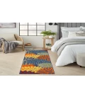 Nourison Aloha Navy Multicolor ALH05 2 ft. 3 in. X 8 ft. Rectangle Rug