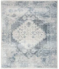 Nourison Astra Machine Washable Area Rug ASW11 Blue/Ivory