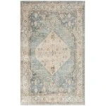 Nourison Home Astra Machine Washable ASW11 Silver Blue 7 ft. 10 in. X 10 ft. Area Rug