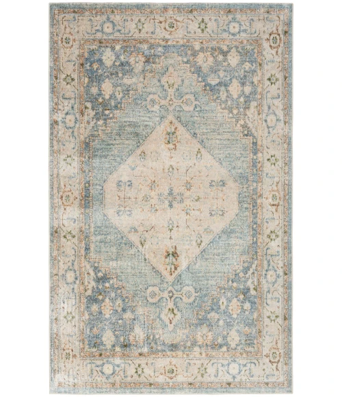 Nourison Astra Machine Washable Silver Blue ASW11 7 ft. 10 in. X 10 ft. Rectangle Rug