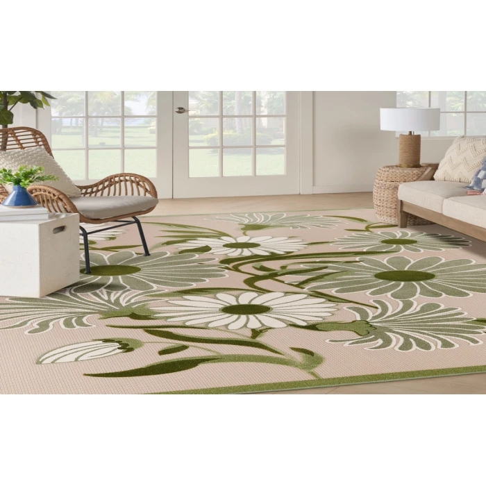 Nourison Aloha Ivory Green ALH33 12 ft. X 15 ft. Rectangle Rug