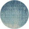Nourison Home Passion PSN09 Navy/Light Blue 5 ft. Round Area Rug