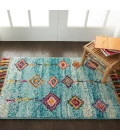 Nourison Nomad Aqua NMD04 2ft.2in. x 4ft. Rect. Rug