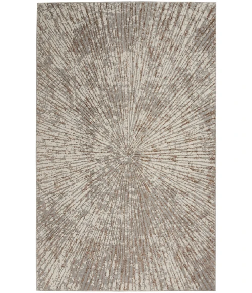Inspire Me! Home Décor Metallic Grey Mocha MTL01 6 ft. X 9 ft. Rectangle Rug