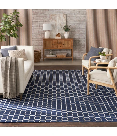 Nourison Twist Reversible Navy TWS01 9 ft. X 12 ft. Rect. Rug