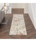 Nourison Quarry Ivory Rust QUA01 2ft.2in. x 12ft. Rect. Rug