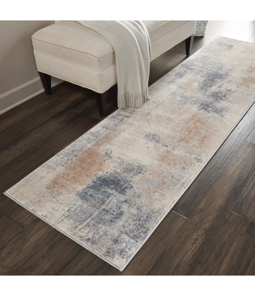 Nourison Rustic Textures Runner Area Rug RUS02-Beige/Grey