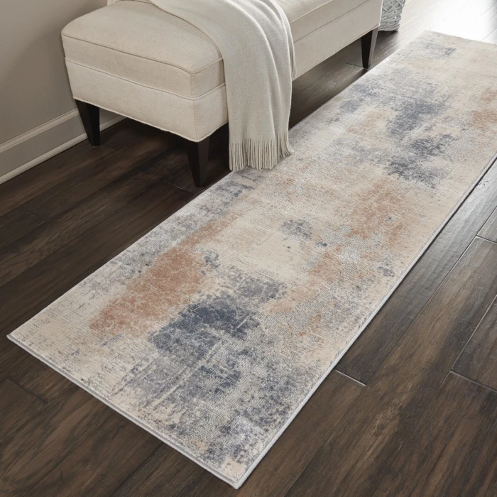 Nourison Rustic Textures Runner Area Rug RUS02-Beige/Grey