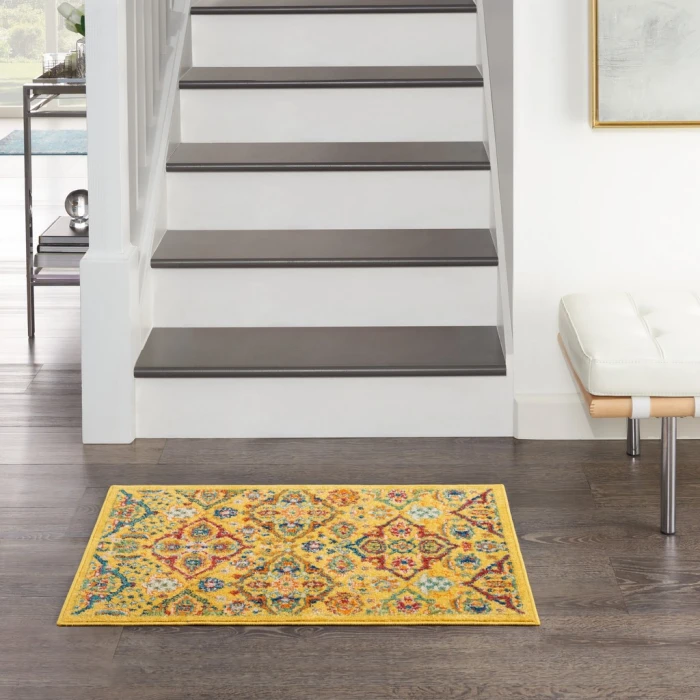 Nourison Allur Area Rug ALR03-Yellow Multicolor