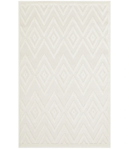 Nourison Versatile Ivory White NRV01 5 ft. Square Rug