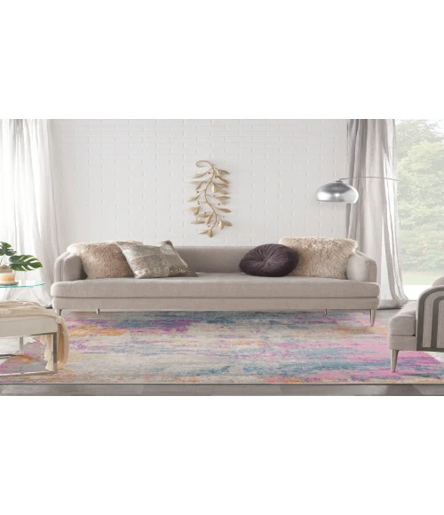 Nourison Passion Ivory Multicolor PSN36 10 ft. Square Rug