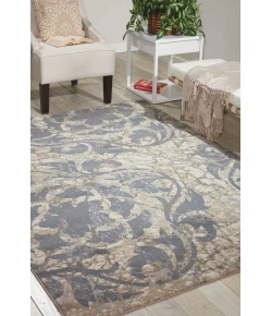 Nourison Home Maxell MAE10 Ivory/Blue 3 ft. 10 in. X 5 ft. 10 in. Area Rug
