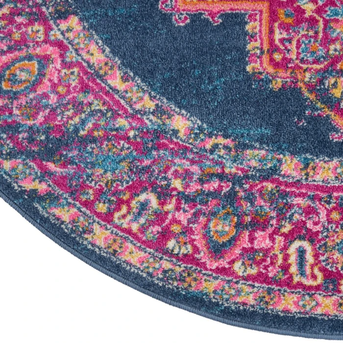 Nourison Passion Round Area Rug PSN03-Blue