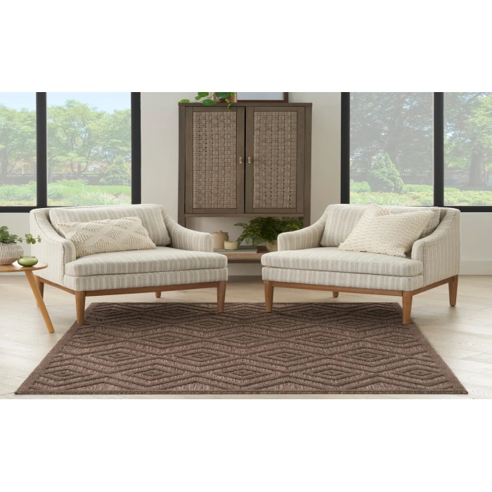 Nourison Versatile Brown NRV01 4 ft. X 6 ft. Rectangle Rug