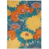 Nourison Home Allur ALR06 Turquoise Multicolor 5 ft. 3 in. X 7 ft. 3 in. Area Rug