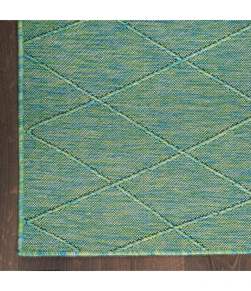 Nourison Washable Solutions Blue/Green WSL01 4 ft. X 6 ft. Rect. Rug