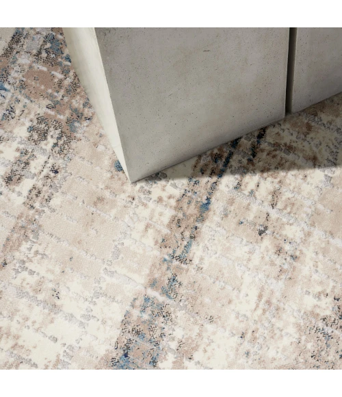 Calvin Klein Infinity Area Rug IFN02 Ivory Grey Blue