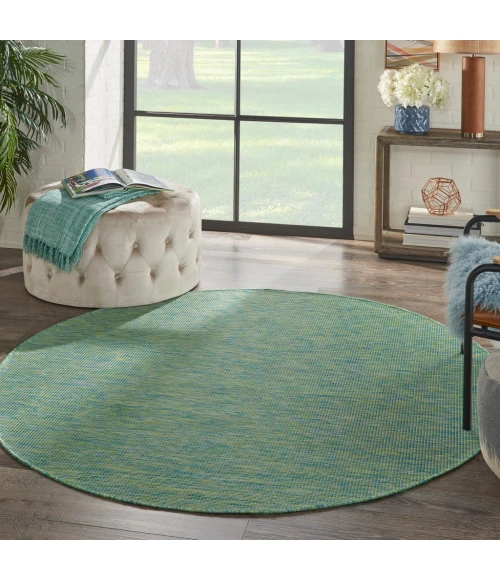 Nourison Positano Round Area Rug POS01-Blue/Green