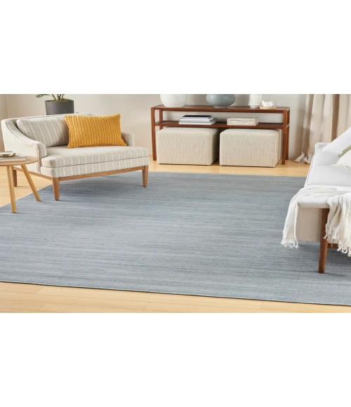 Nourison Washable Essentials Aqua WAE01 6 ft. X 9 ft. Rectangle Rug
