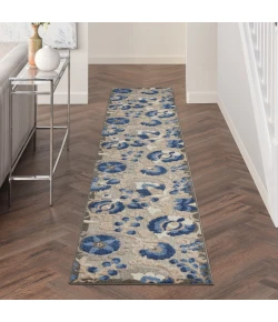 Nourison Home Aloha ALH17 Natural Blue 2 ft. 3 in. X 12 ft. Area Rug