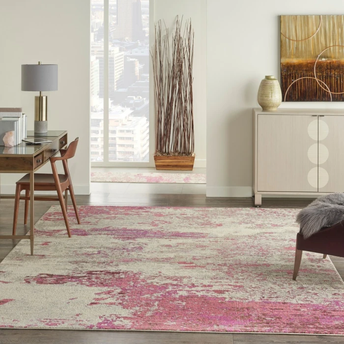Nourison Celestial Area Rug CES02-Ivory/Pink