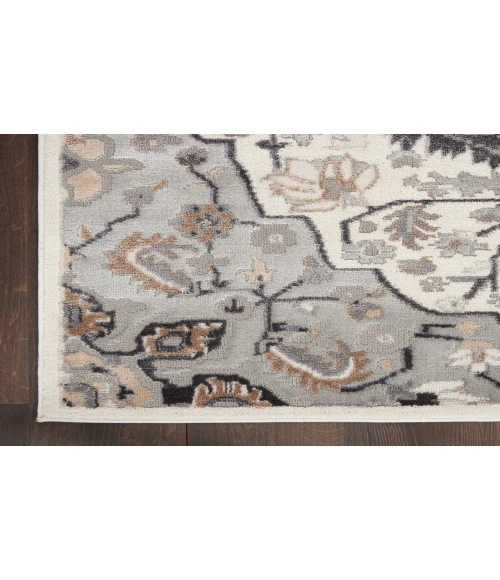 Nourison Elation Ivory Grey ETN09 2 ft. 2 in. X 12 ft. Rectangle Rug