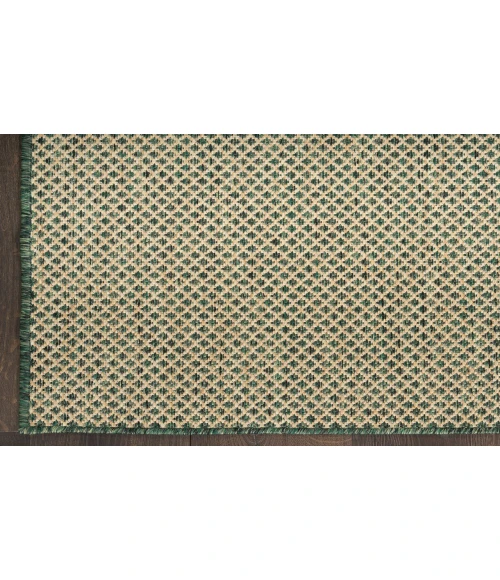Nourison Courtyard Green COU01 6 ft. X 9 ft. Rectangle Rug