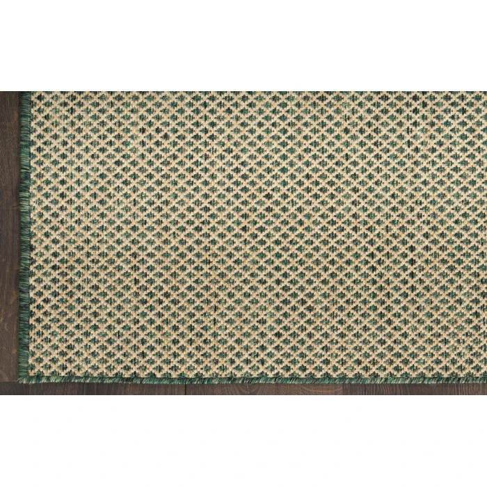 Nourison Courtyard Green COU01 6 ft. X 9 ft. Rectangle Rug