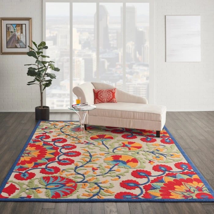 Nourison Aloha Area Rug ALH20-Red/Multi