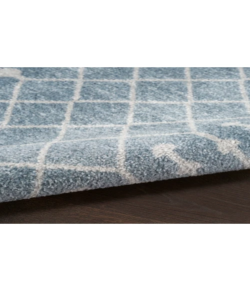 Nourison Astra Machine Washable Blue ASW10 4 ft. Round Rug
