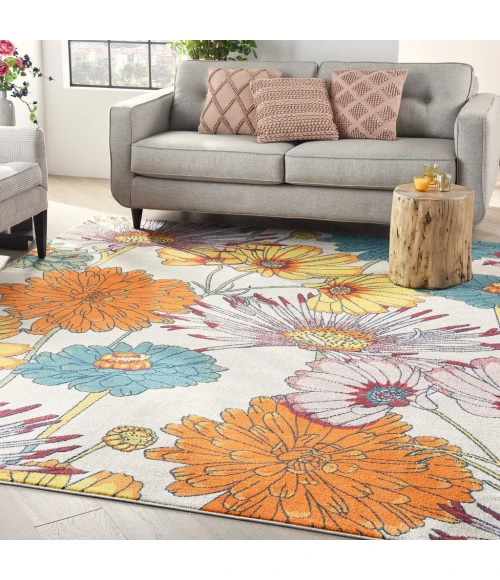 Nourison Allur Area Rug ALR06-Ivory Multicolor